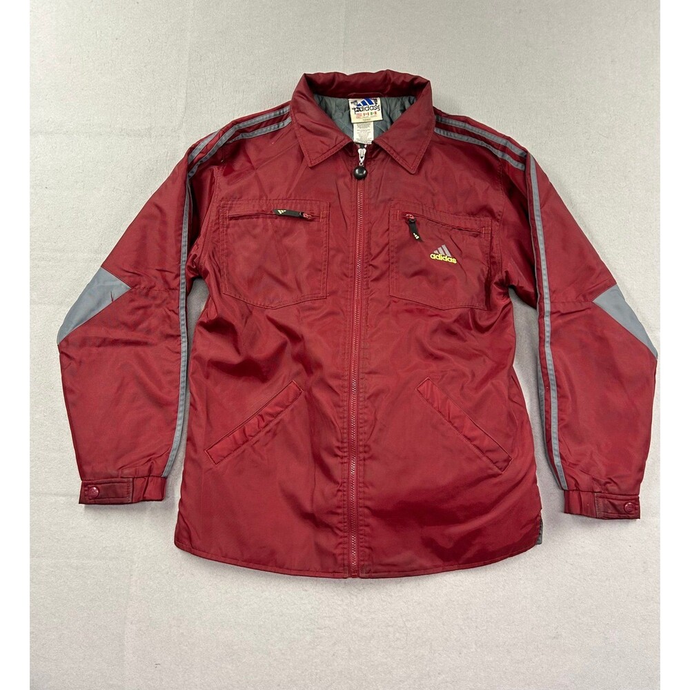 Vintage Adidas Men’s Track Jacket Grey Stripes Small